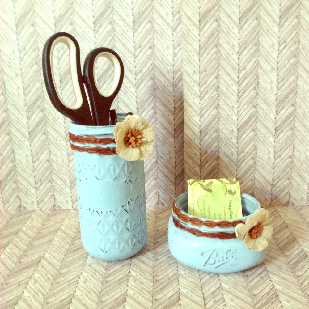 Mason Jar Desk Set